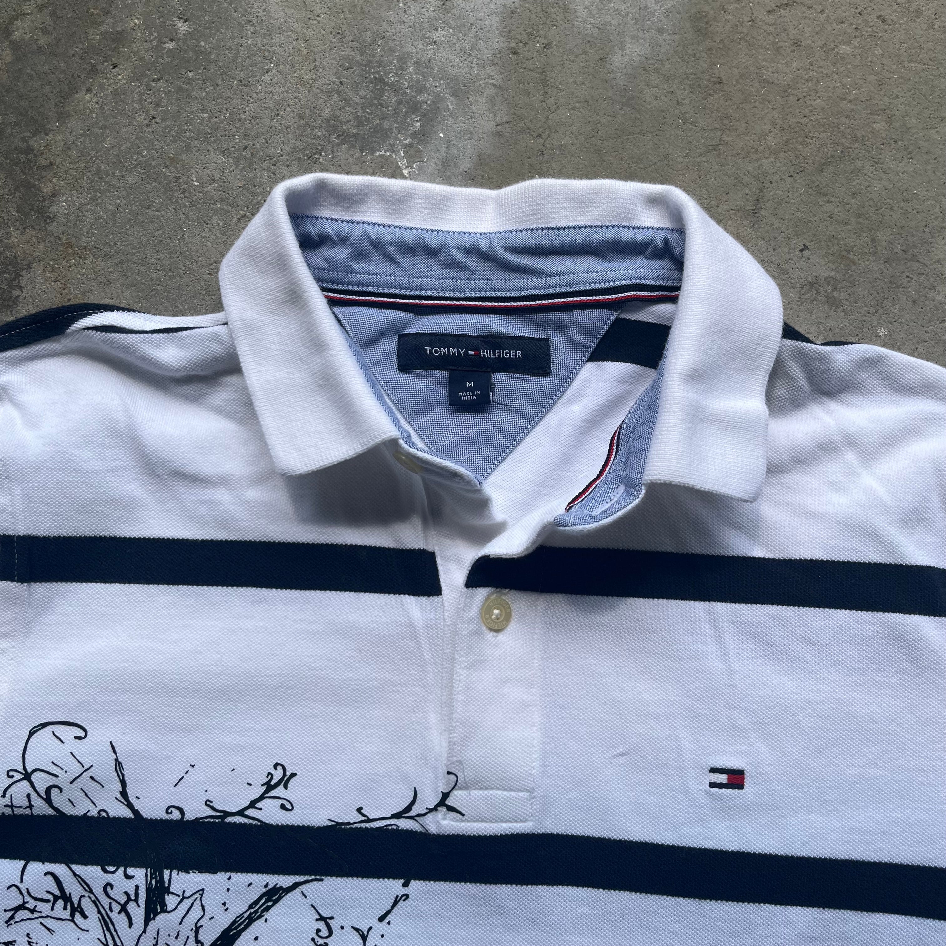 Tommy Hillfigure Upcycled Floral Polo - Medium