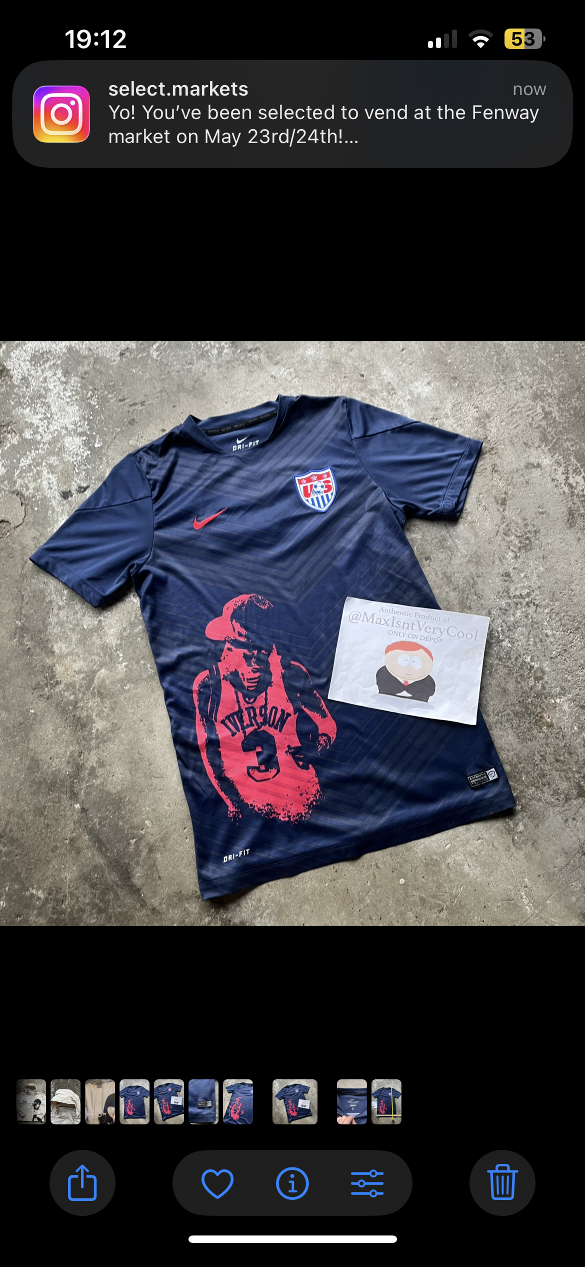 Upcycled Nike USA Soccer Playboi Carti with Measurements (S/M)
