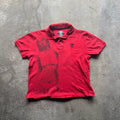 Red and Black Letter Girl Cyber Polo - Medium