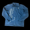 Upcycled Gray Tiger Blue North Face Fleece