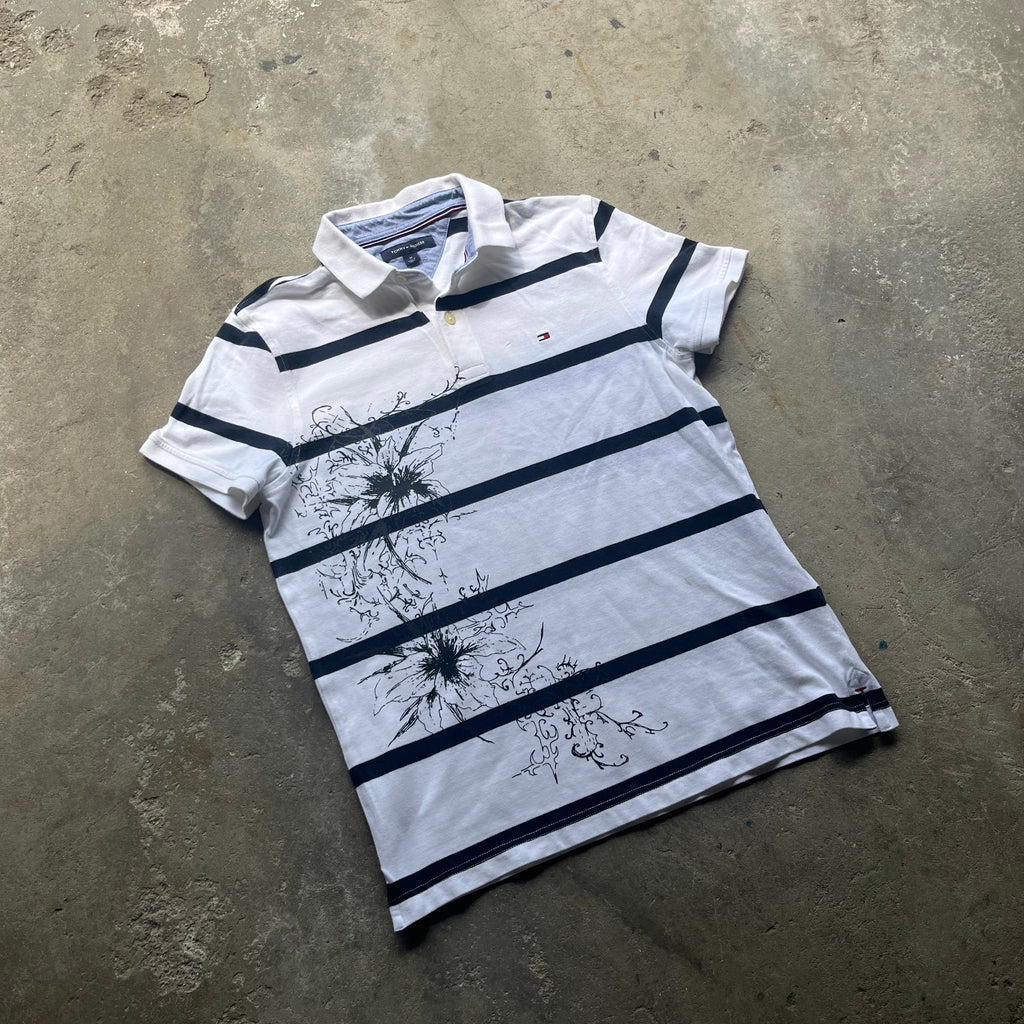 Tommy Hillfigure Upcycled Floral Polo - Medium