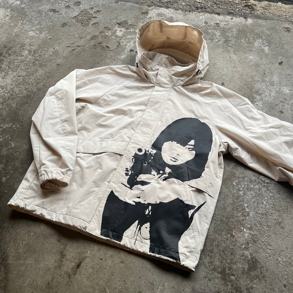 Upcycled Large Unisex Uniqlo Rainjacket - Women with Revolver