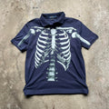 Upcycled Navy Polo Ralph Lauren Skull Rib Cage Polo