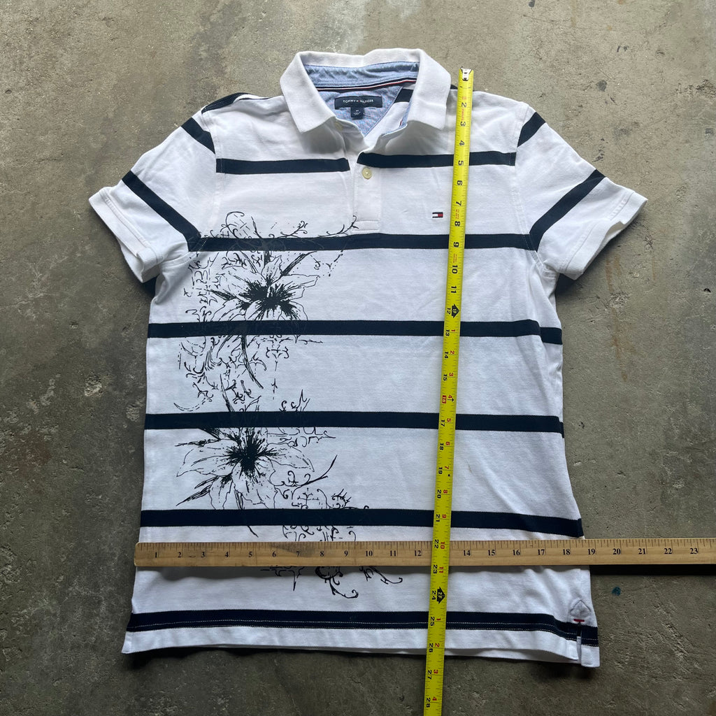 Tommy Hillfigure Upcycled Floral Polo - Medium