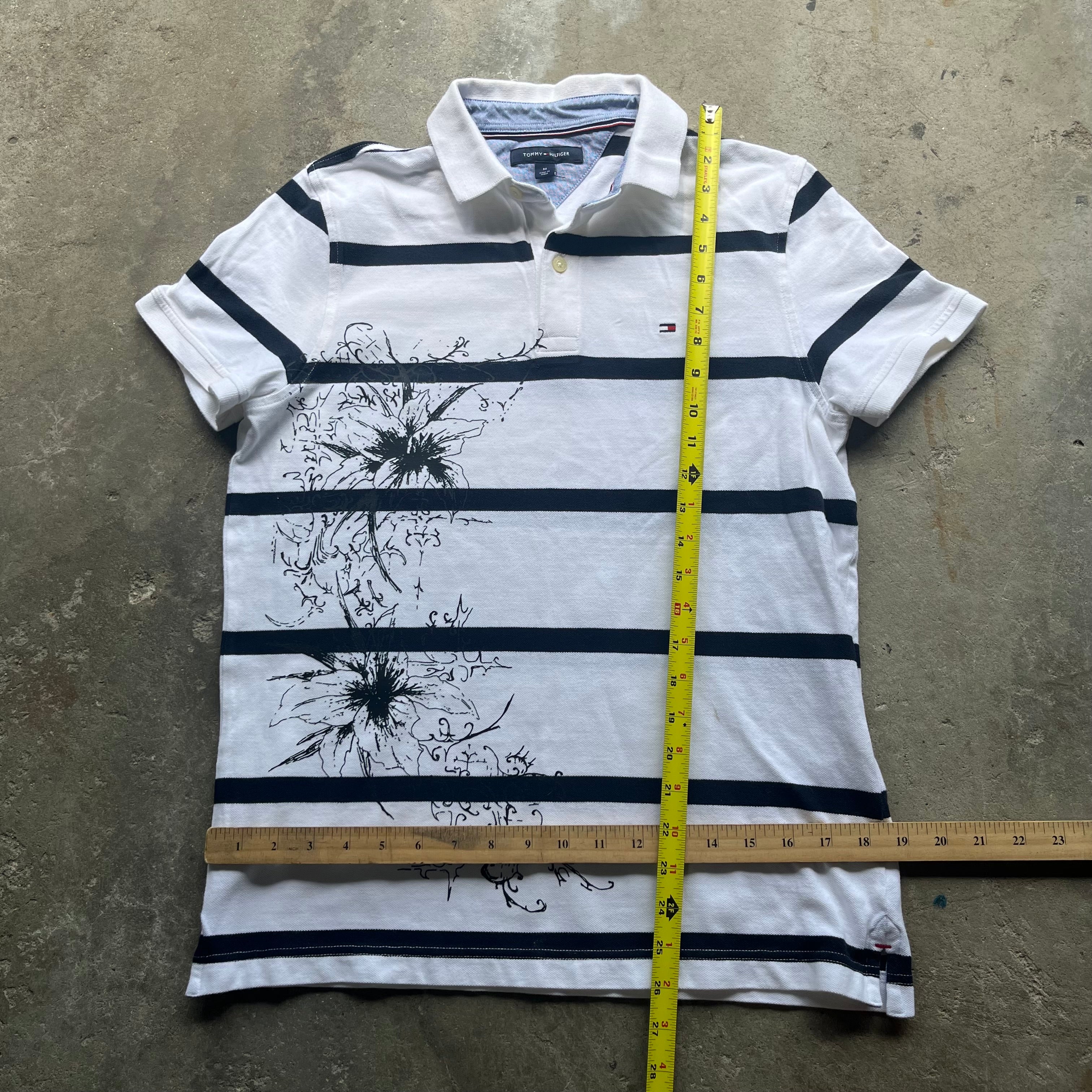 Tommy Hillfigure Upcycled Floral Polo - Medium