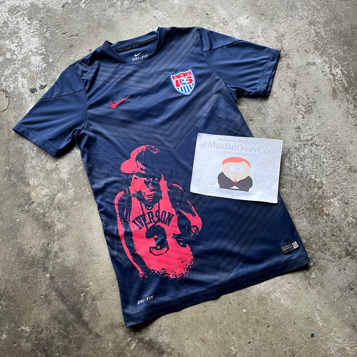 Upcycled Nike USA Soccer Playboi Carti with Measurements (S/M)