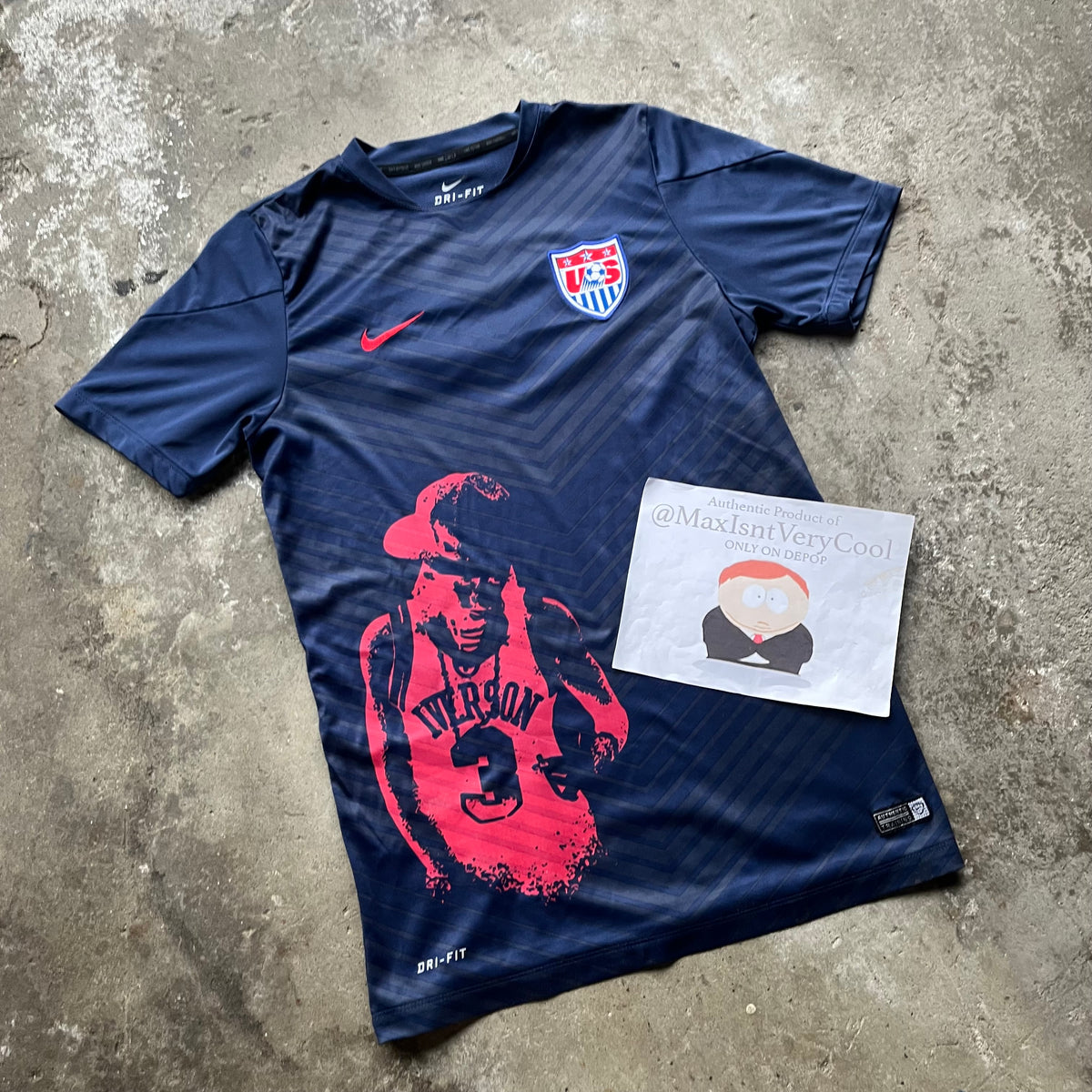 Upcycled Nike USA Soccer Playboi Carti with Measurements (S/M)