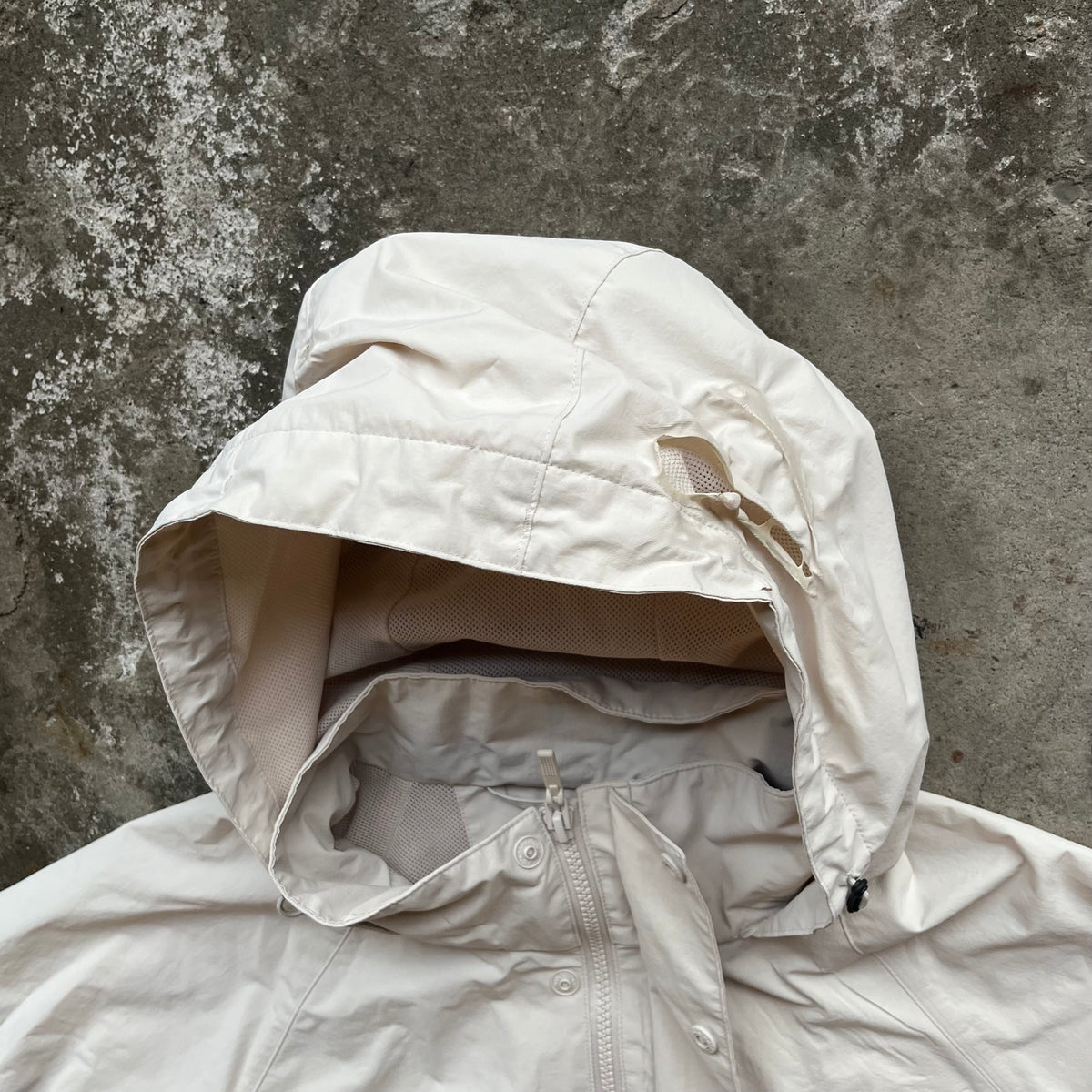 Upcycled Large Unisex Uniqlo Rainjacket - Women with Revolver