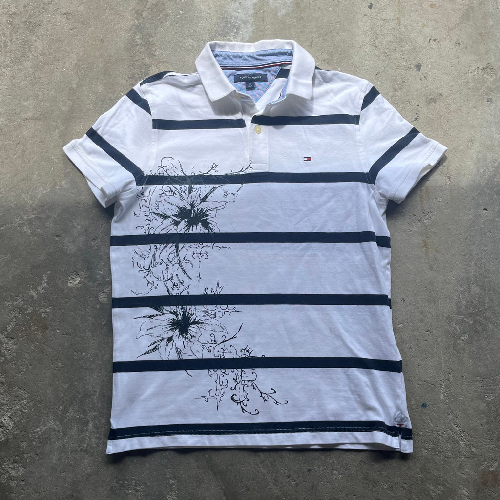 Tommy Hillfigure Upcycled Floral Polo - Medium