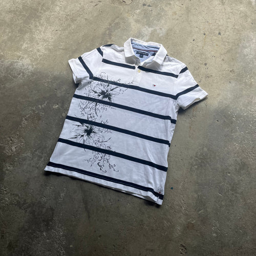 Tommy Hillfigure Upcycled Floral Polo - Medium