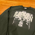 Upcycled Babson College Ribcage Champion Men's Green and White Hoodie